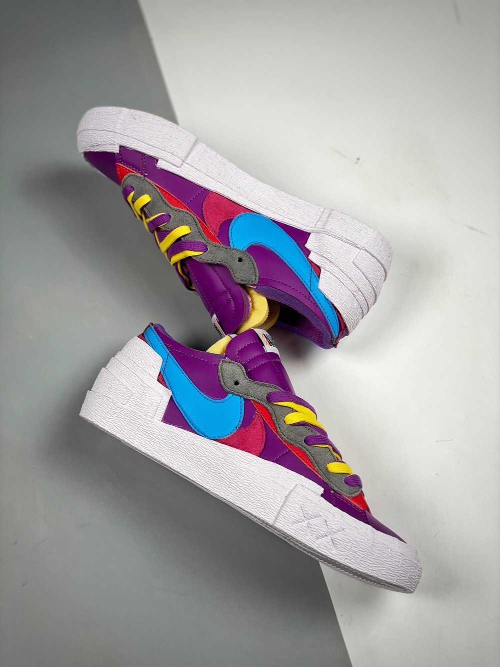 Nike Women's Low-Top Sneakers in Purple, Blue & Yellow